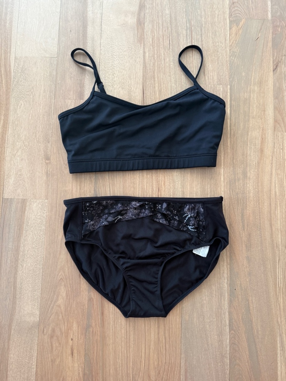 Bloch Black Dance Bralette and Brief Set